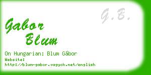 gabor blum business card